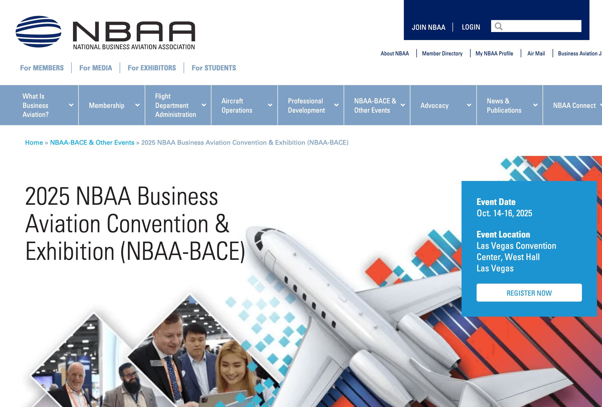 AirPlx booth and demo setup at NBAA-BACE 2025 in Las Vegas