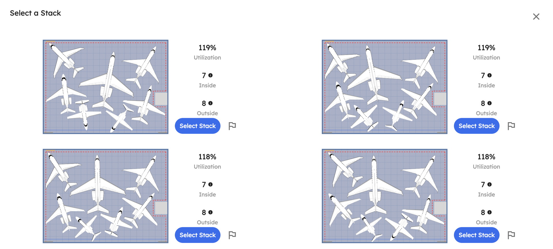 Trial 1: 2' spacing, no overlap - 119%