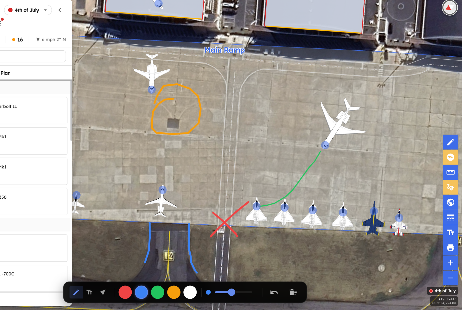 Annotating the Base View with the drawing tool